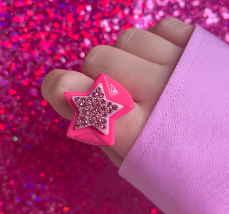 Star Base Large Crystal Star Ring