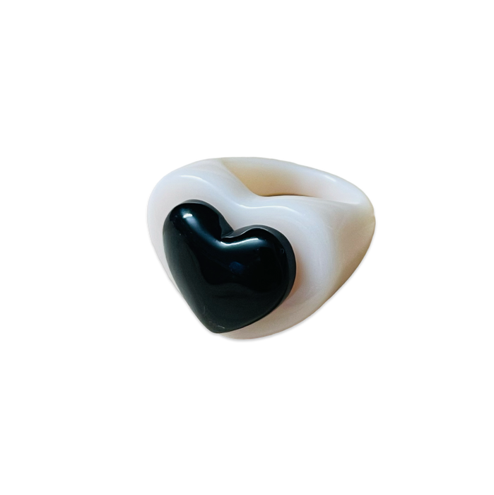 Puffy Heart On Heart Base Ring