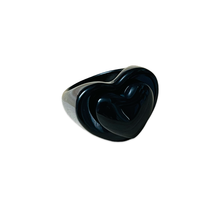 Puffy Heart On Heart Base Ring