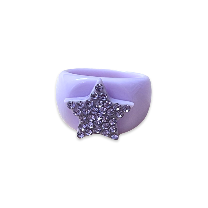 Classic Small Crystal Star Ring