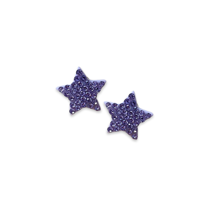 Small Crystal Star Statement Stud Earrings
