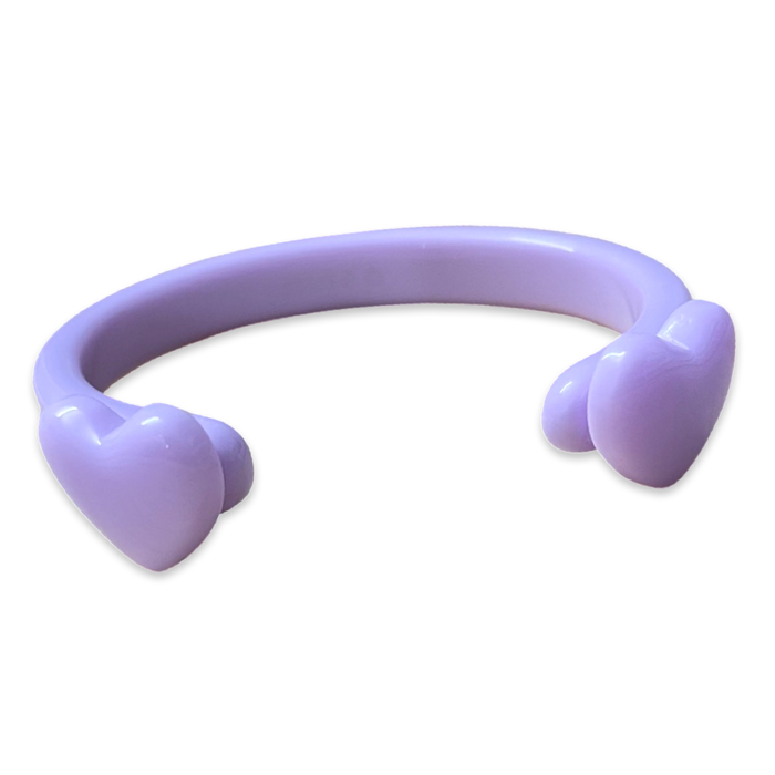 Small Puffy Heart Floating Cuff Bracelet