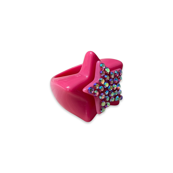 Star Base Large Crystal Star Ring