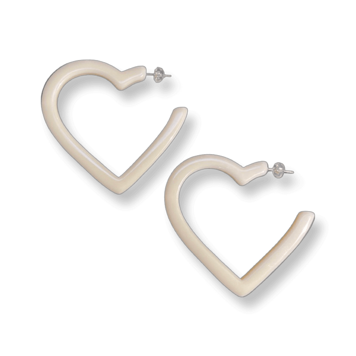 Large Acrylic Heart Hoop Earrings