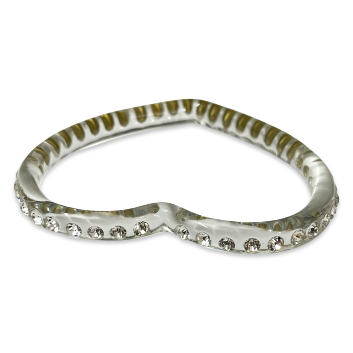Crystal Heart Bangle Bracelet