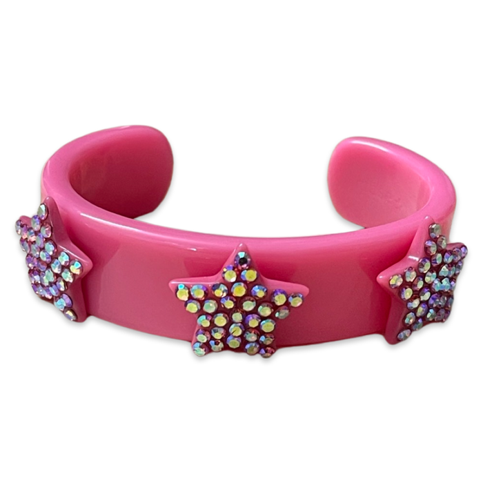 MCrystal Star Wide Cuff Bracelet