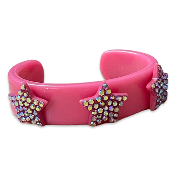 MCrystal Star Wide Cuff Bracelet