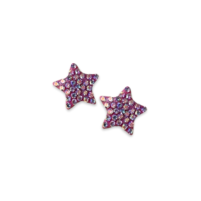 Small Crystal Star Statement Stud Earrings