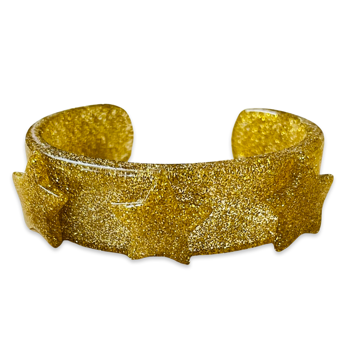 Glitter Star Wide Cuff Bracelet