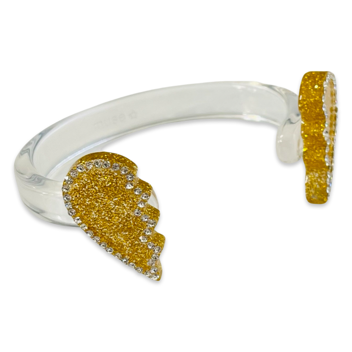 Crystal Broken Hearts Floating Cuff