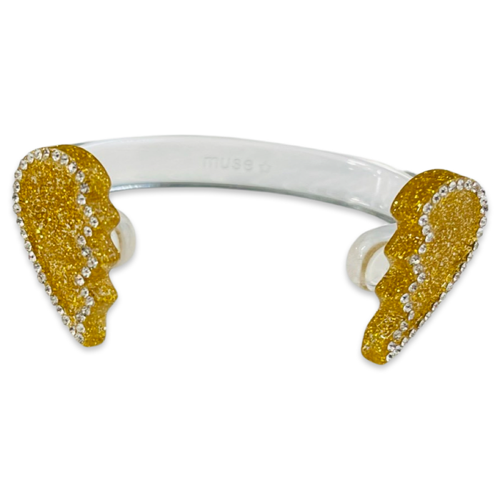Crystal Broken Hearts Floating Cuff