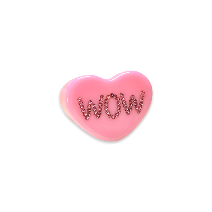 Crystal Text Heart Ring