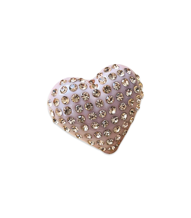 Extra Large Crystal Heart Ring