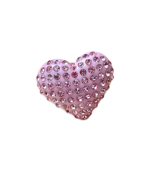 Extra Large Crystal Heart Ring