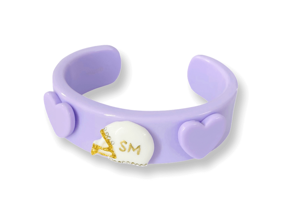 Crystal Helmet Wide Cuff Bracelet