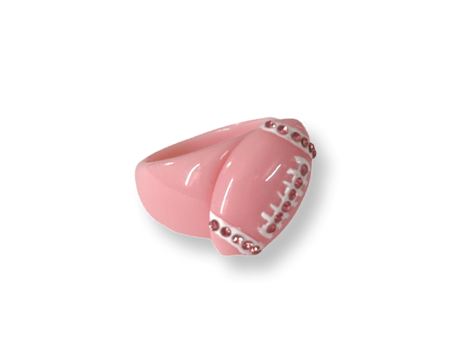Crystal Football Ring