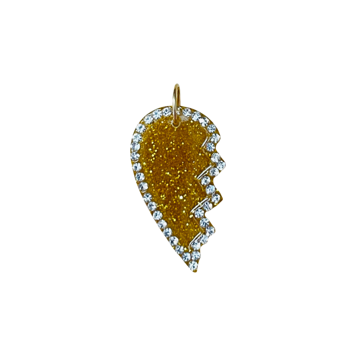BFF Crystal Broken Hearts Pendant