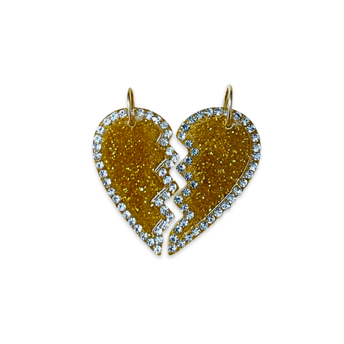BFF Crystal Broken Hearts Pendant