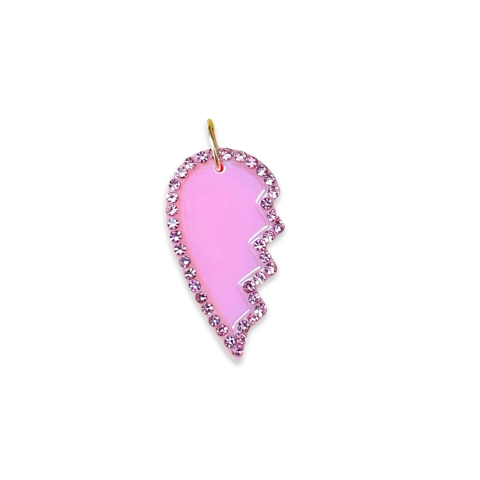 BFF Crystal Broken Hearts Pendant