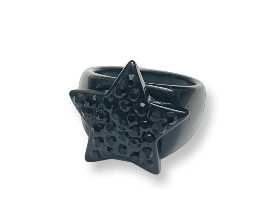 Classic Large Crystal Star Ring