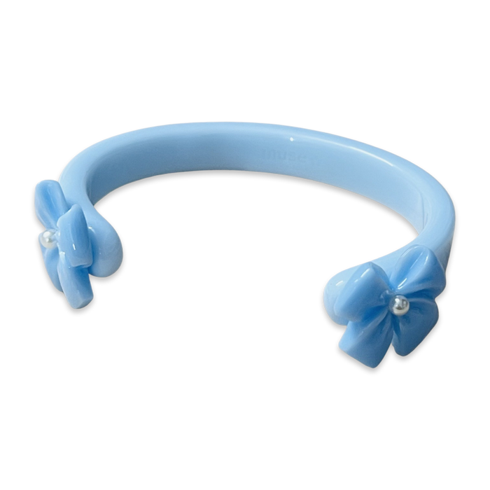 Floating Pearl Bow Cuff Bracelet