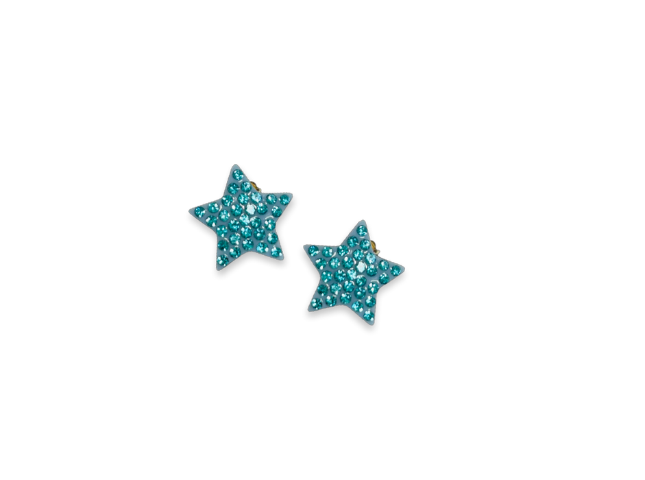 Small Crystal Star Statement Stud Earrings
