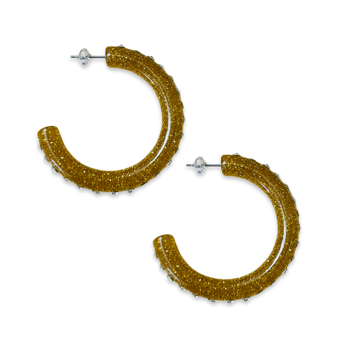 Large Crystal Hoop Earrings
