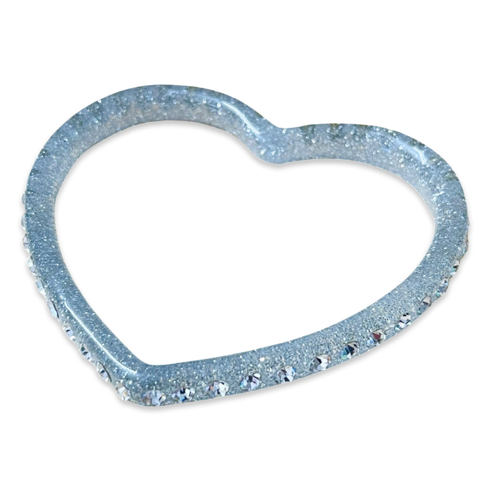 Crystal Heart Bangle Bracelet