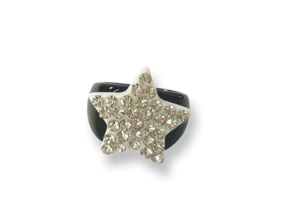 Classic Large Crystal Star Ring
