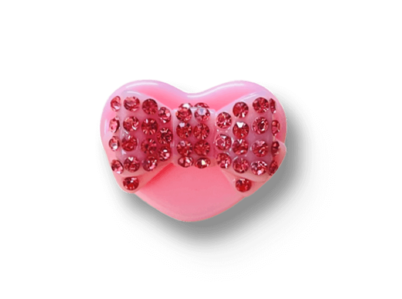 Crystal Bow Heart Ring