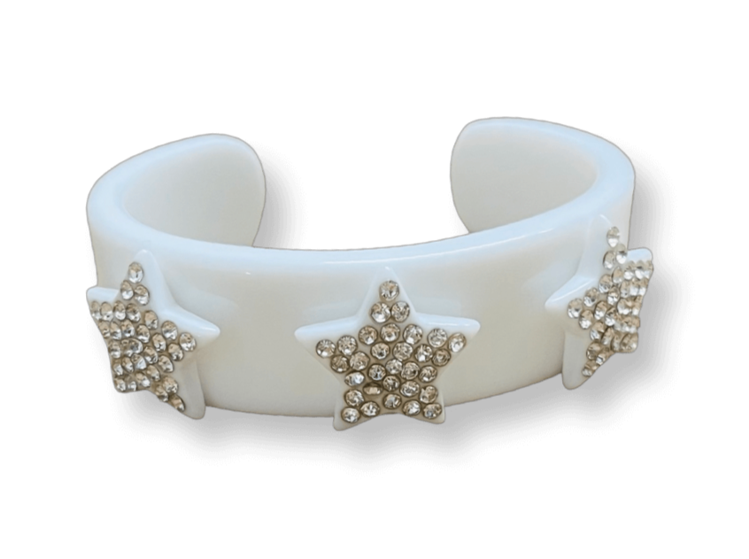 MCrystal Star Wide Cuff Bracelet