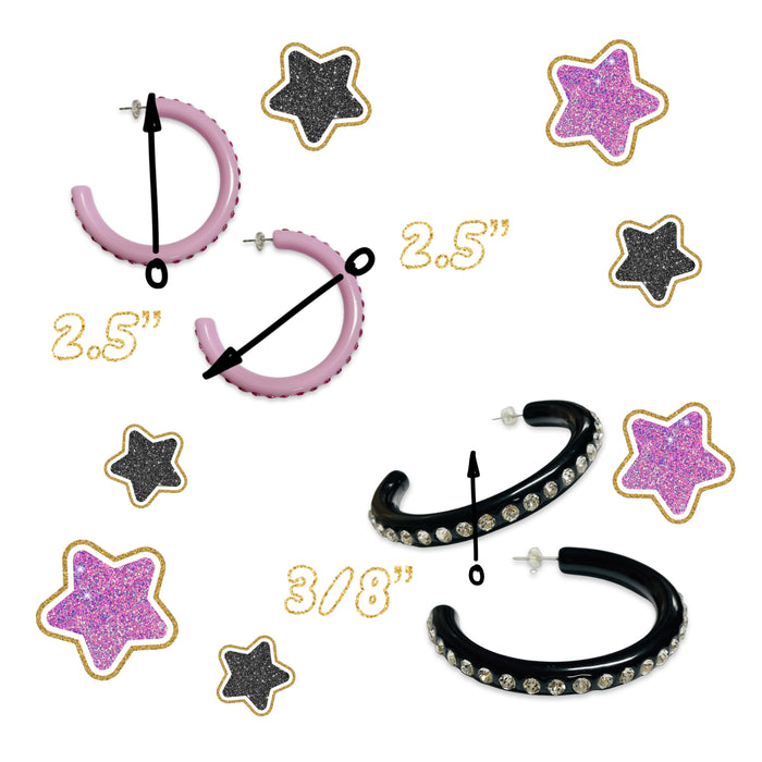 Extra Large Crystal Hoop Earrings