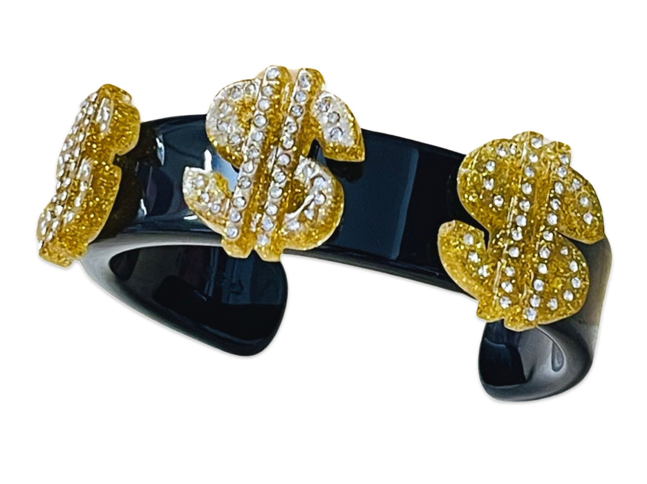 Crystal Dollar Sign Cuff