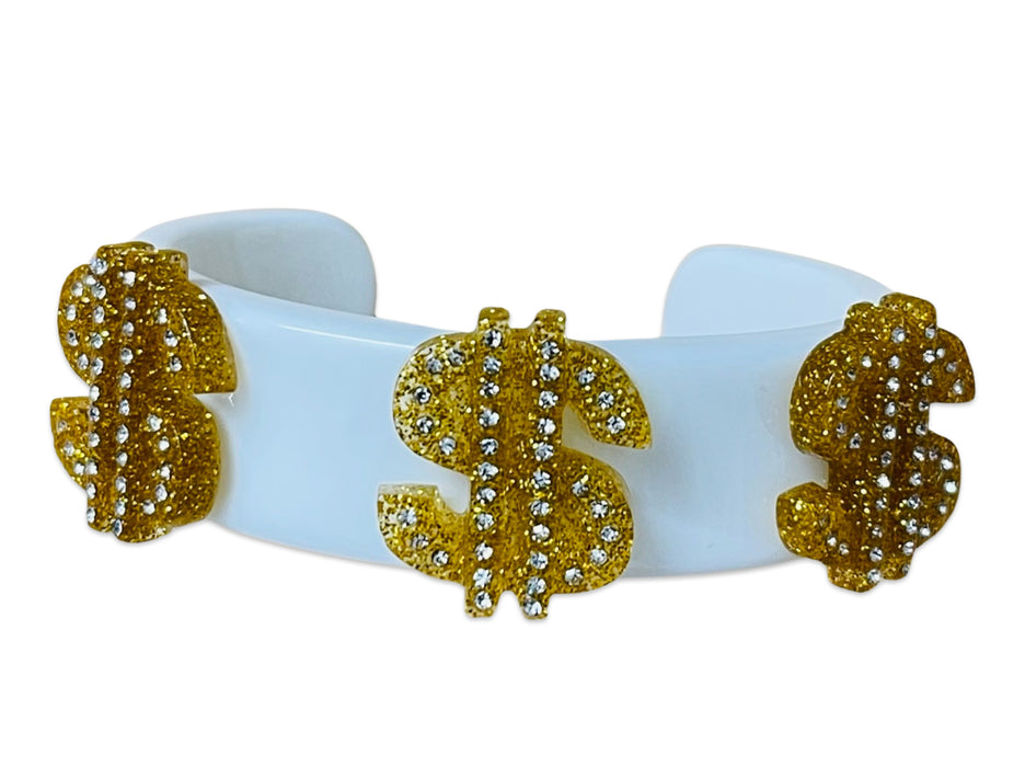 Crystal Dollar Sign Cuff