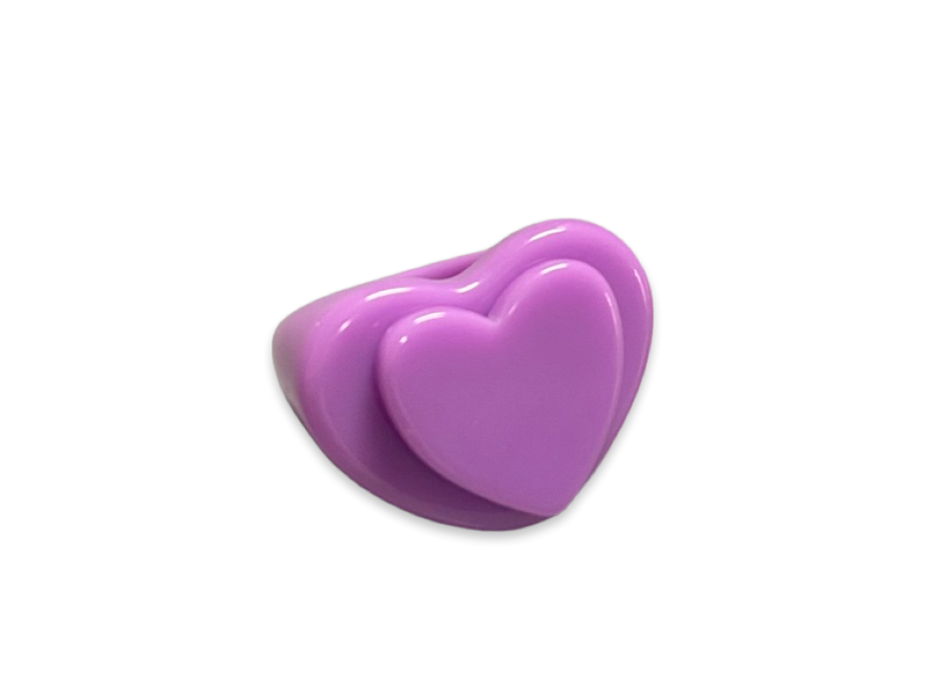 Double Heart Base Ring