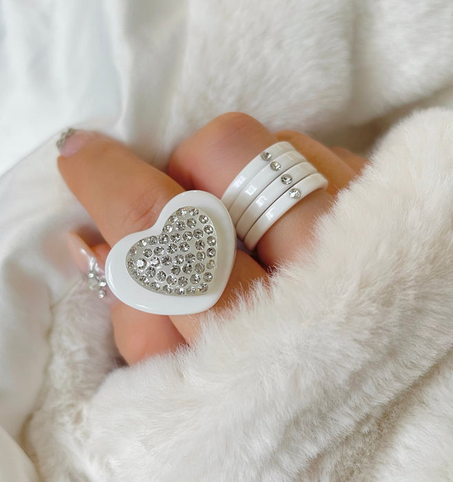 Crystal Stacker Band Ring