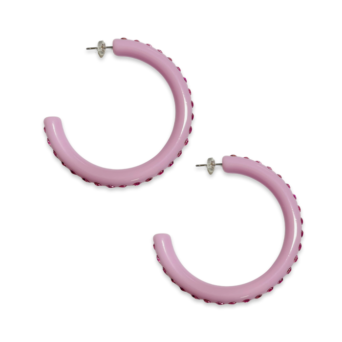 Extra Large Crystal Hoop Earrings