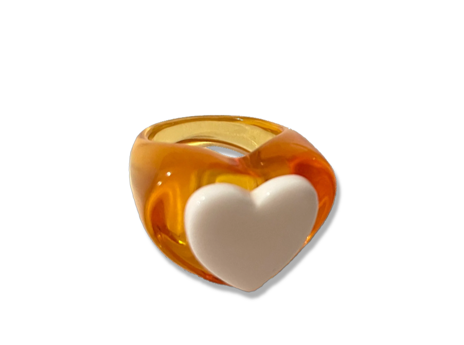 Double Heart Base Ring