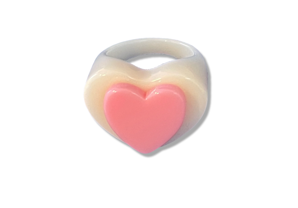 Double Heart Base Ring