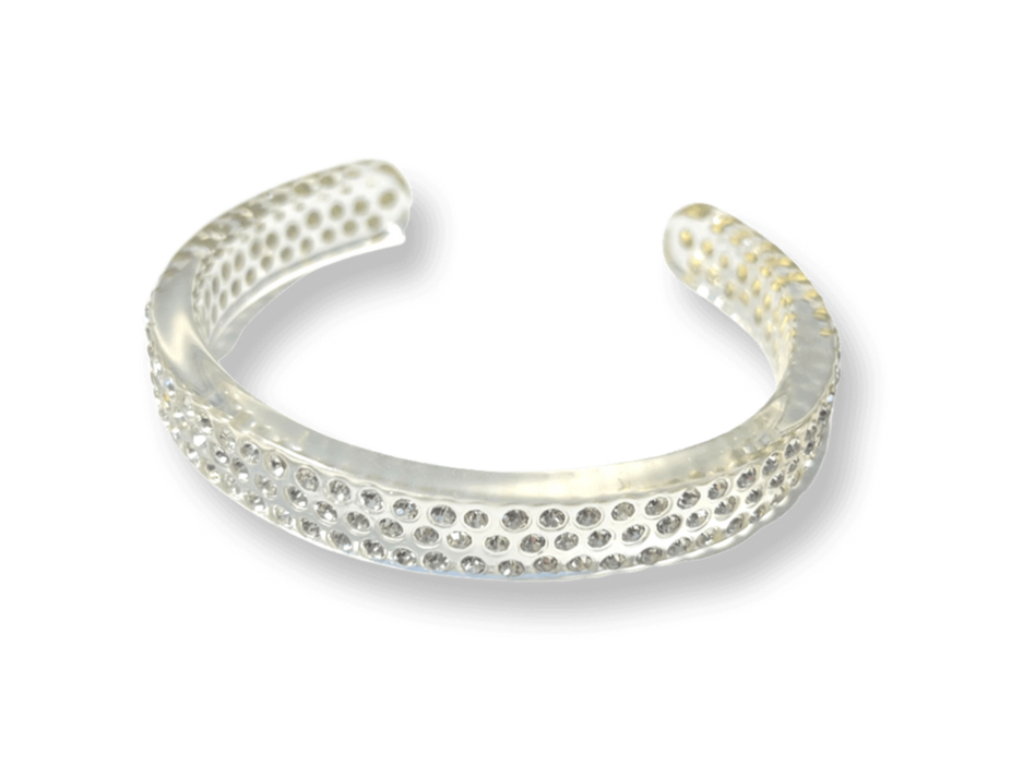 Thin Crystal Encrusted Cuff Bracelet