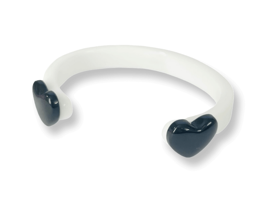 Small Puffy Heart Floating Cuff Bracelet