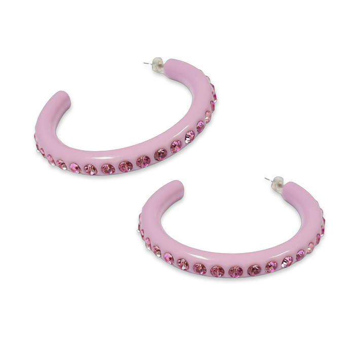 Extra Large Crystal Hoop Earrings