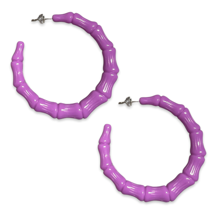 Extra Large Bamboo Hoop Earrings