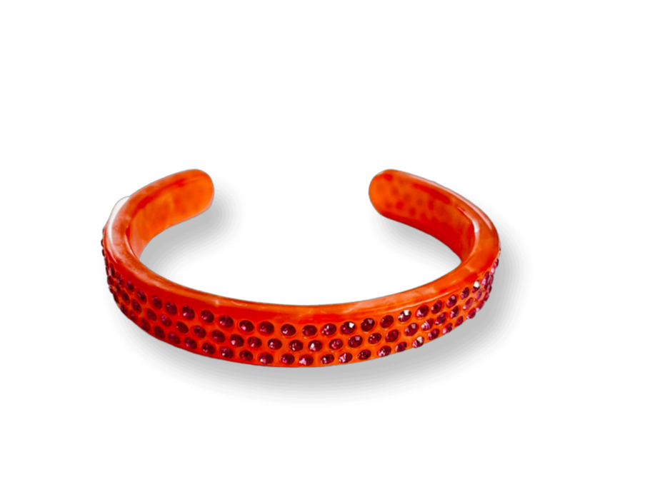 Thin Crystal Encrusted Cuff Bracelet