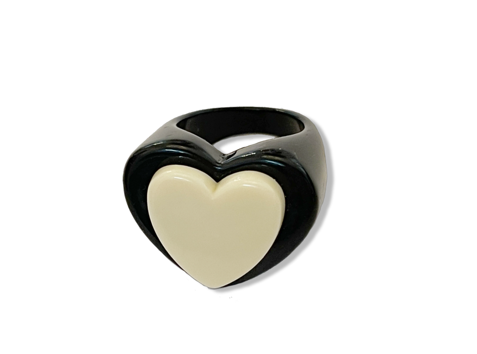 Double Heart Base Ring