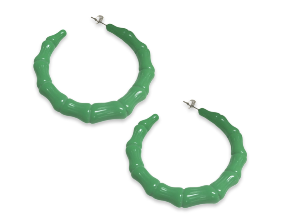 Extra Large Bamboo Hoop Earrings