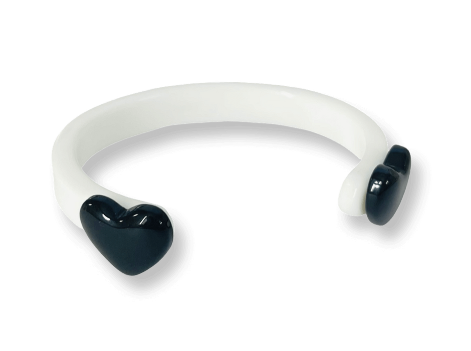 Small Puffy Heart Floating Cuff Bracelet