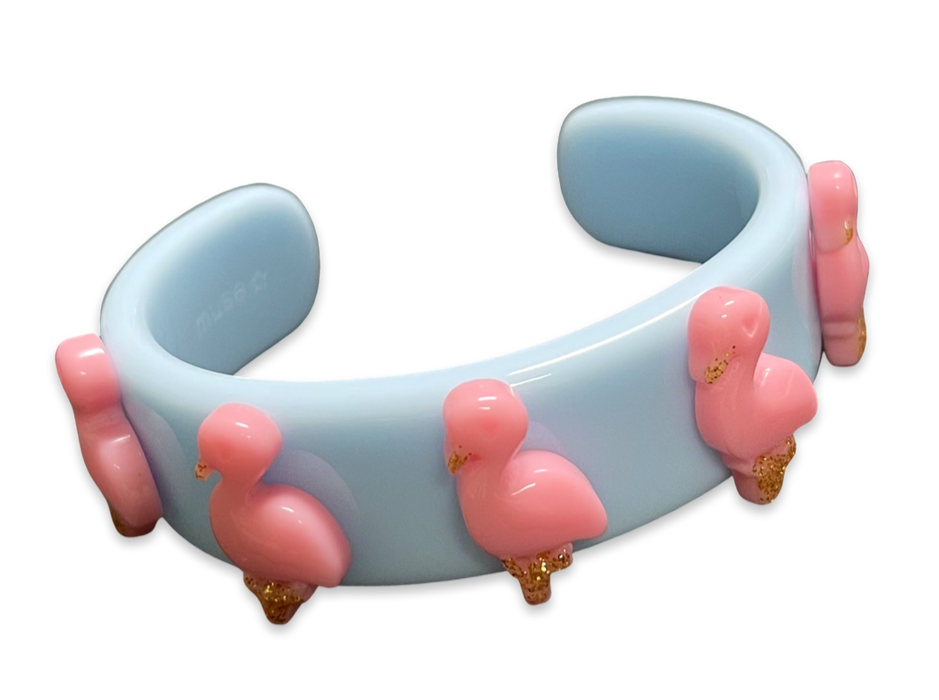 Flamingo Wide Cuff Bracelet