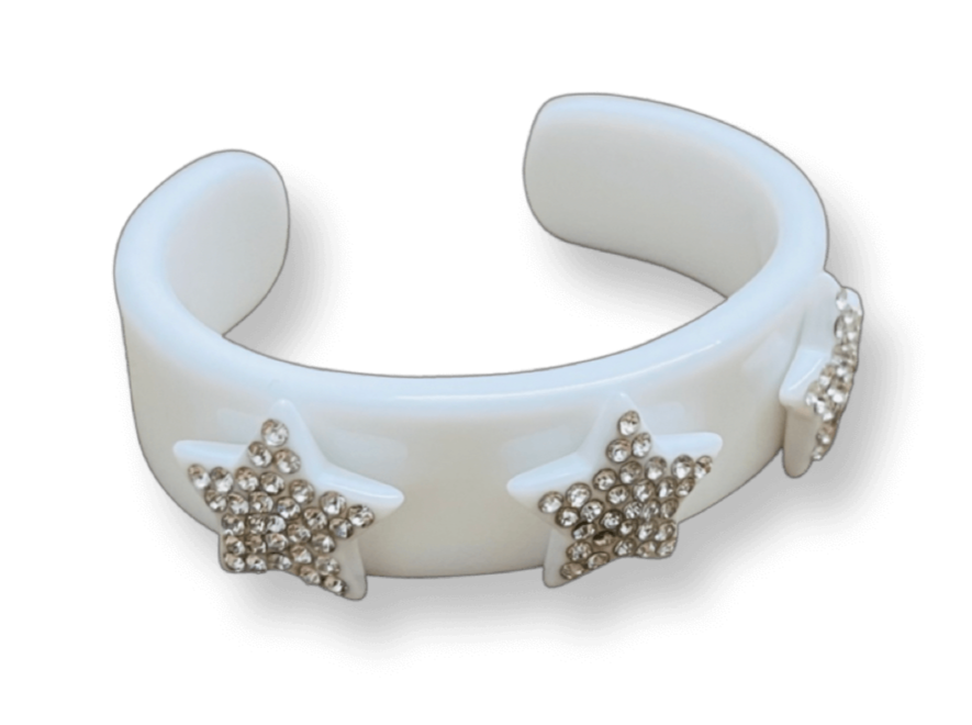 MCrystal Star Wide Cuff Bracelet