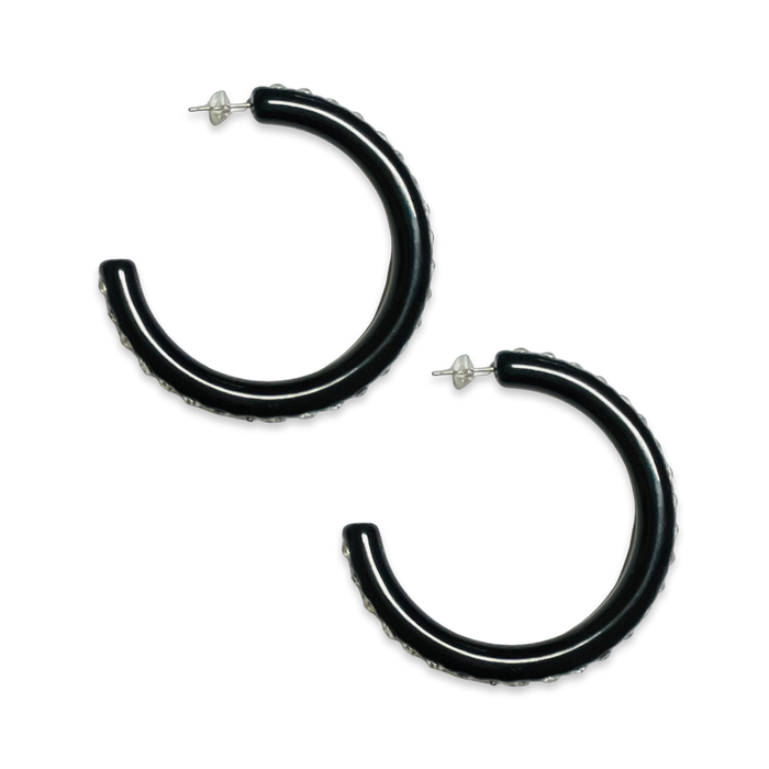 Extra Large Crystal Hoop Earrings